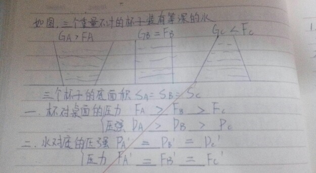 液体压强的公式P=ρgh由压强公式P=F\/S是怎