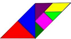 分析:七巧板由五个等腰直角三角形和一个正方