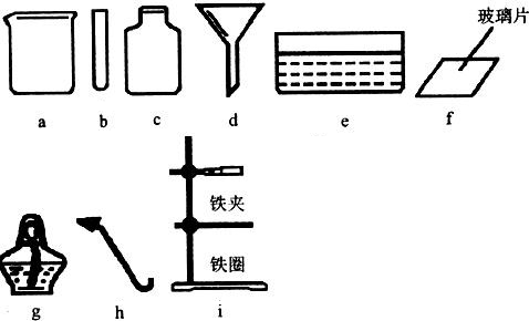 现有下列实验仪器,如图所示:(1)写出仪器名称a