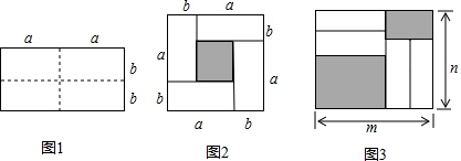 图1是一个长为2a,宽为2b的长方形,沿图中虚线