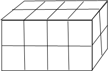 将16个相同的小正方体拼成一个体积为16立方厘米的长方体,将表面涂漆