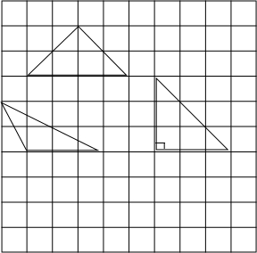 在方格图上画一个钝角三角形,一个锐角三角形