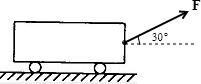 请你用力的示意图画出下面的力(如图所示:小车受到与水平方向成30