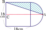 如图是正方形与半圆形的组合,A点是半圆弧的中