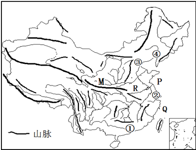 读我国主要山脉和主要河流分布图,回答下列问