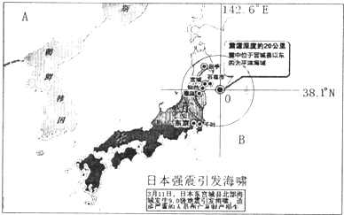 日本的主要岛屿、地震带、火山和城市 2\/7