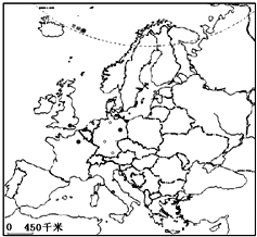 读欧洲简图,完成下列要求:(1)欧洲的海岸线有何