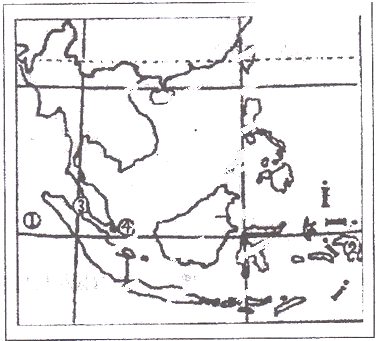 读东南亚图,完成下列问题.(1)写出图中数码所代