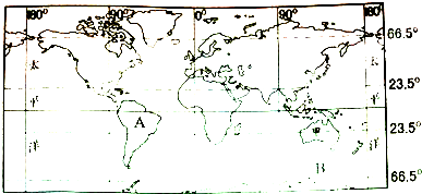 如图所示是经纬度与大洲的关系示意图.读图,回答问题.