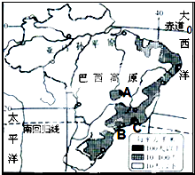 读巴西人口分布图_读 巴西人口分布图 ,回答问题 1 巴西人口分布的特点 ,90 的