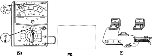 换1档再欧姆调零; 若该同学再伏安法测量电阻,所器材如图所示,其电压表阻约为5k,电流内阻约5变阻器阻值为5.图中部分连线已经连接好为了可能准并能行多次测量,你方框(图2)画出原理图,完物图其余连线. 换1档再机械零;