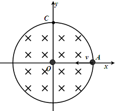 如图所示,在以坐标原点O为圆心、半径为r的圆