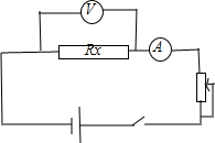 某同学用伏安法测量一个未知电阻Rx的阻值(阻