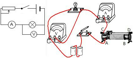 在伏安法测小灯泡电阻连接实验电路时:(请参照