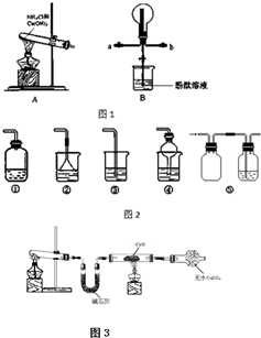 某化学实验小组同学利用如图1所示装置制备氨