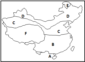 图,完成下列各项要求(1)填出温度带的名称:A ;