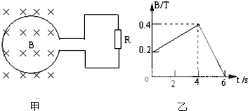 如图甲所示,一个圆形线圈的匝数n=1000,线圈的