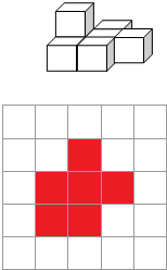 观察这些小方块组成的物体,在方格纸内画出从