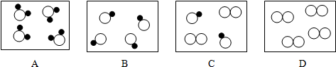 示意图,图中"○"和"●"分别表示两种不同元素的原子,那么其中表示混合