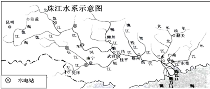 阅读下列资料,完成下列要求.材料一珠江水系示意图材料二 - 高中地理 - 菁优网
