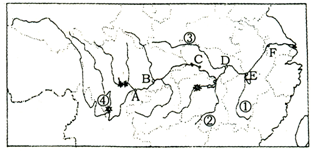 读"长江水系图,回答16-17题