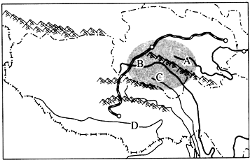 读青藏地区图,回答相关问题