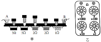 7 7Ω;乙图中电阻箱的示数是 4705 4705Ω,它与滑动变阻器相比,最大
