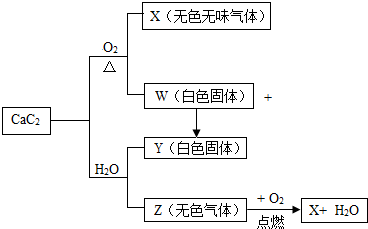 已知CaC2(俗称电石)分别在O2中充分燃烧和与