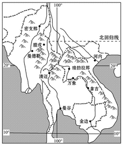 中南半岛人口分布_影响中南半岛人口和城市分布的主要原因是 A.水源充足B.地