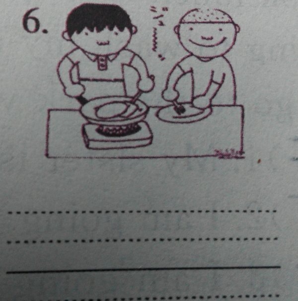 他们在做饭,用英语怎么写?