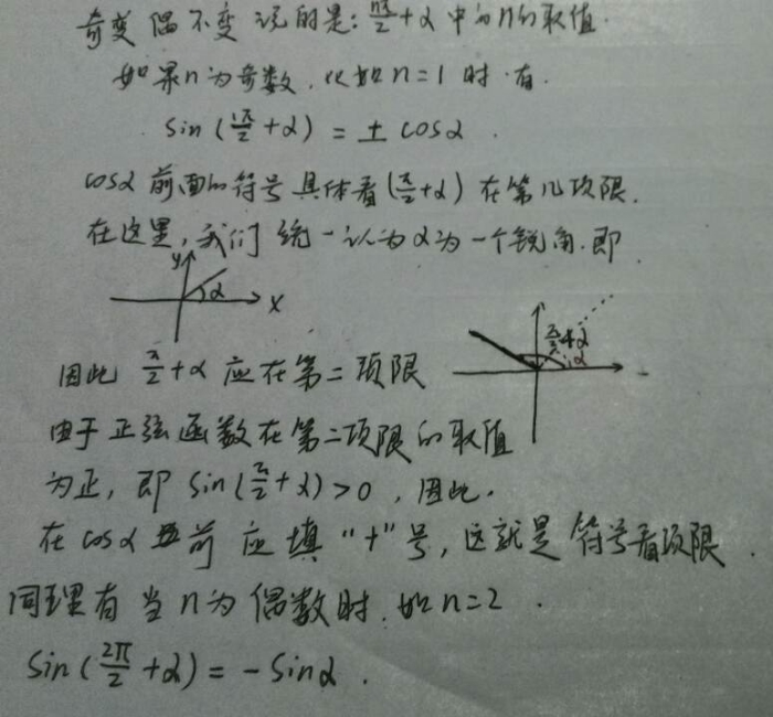 详细解释奇变偶不变符号看象限是什么意思 并