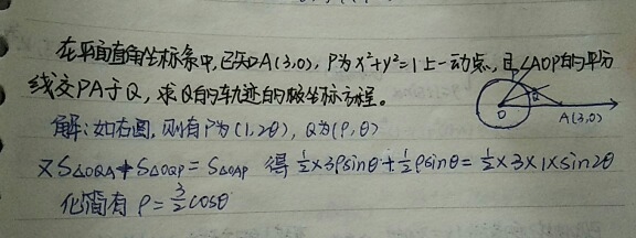 急求解释三角形OQP的面积是怎么求的