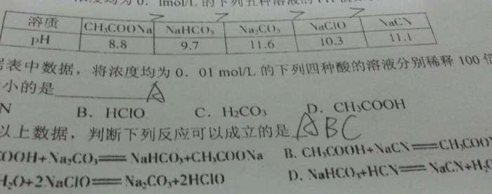 为什么hclo酸性强于hco3
