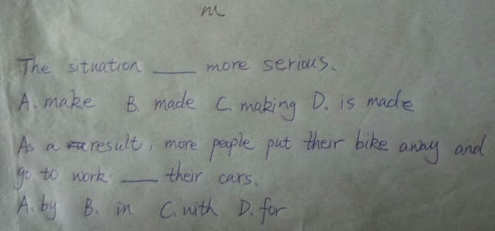 1.说明选与不选的理由.2.翻译句子.3.put.away什