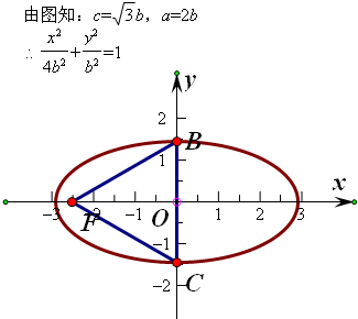 已知椭圆的一个焦点,B.C是短轴的两个端点,△