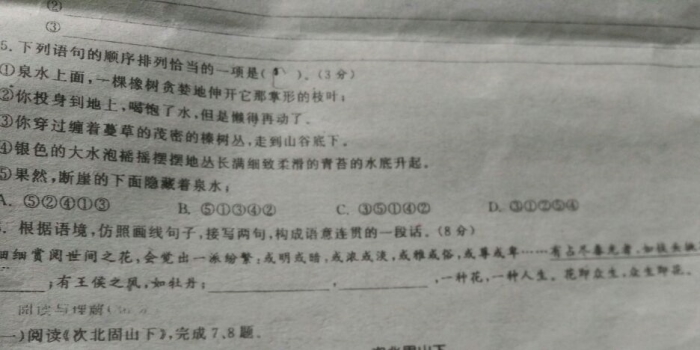 根据语句,仿照划线句子写,接着写两句构成语意