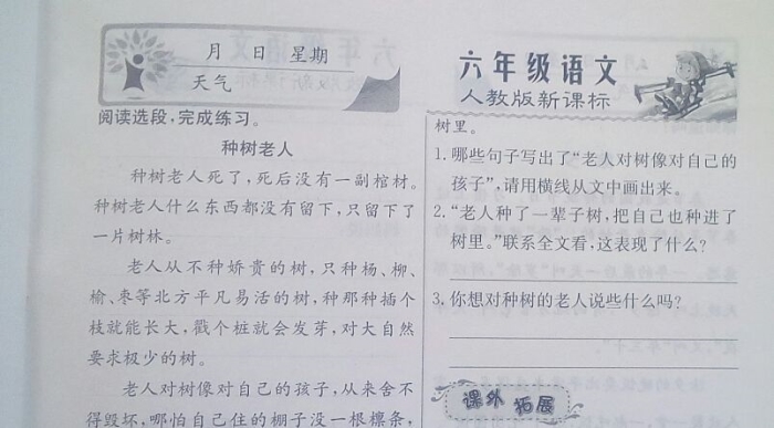 填写成语什么的种树人_人种树简笔画(2)