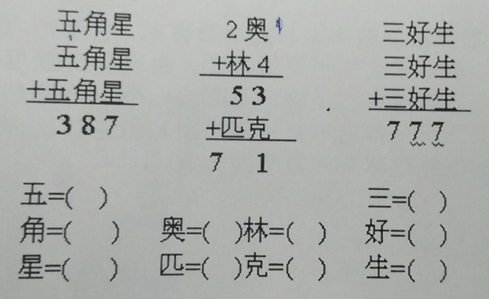 解数字谜,要把算式中少的数字补齐,使它成为一道完整的算式