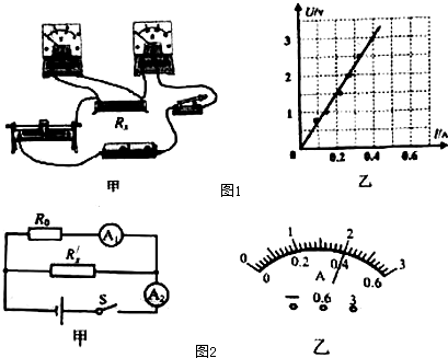 在伏安法测电阻实验中,某小组的实验电路如图1甲所示