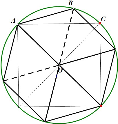 已知圆内接正方形的面积为8,求同圆内接六边形的面积