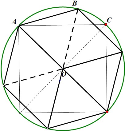 圆内接正方形画法图片
